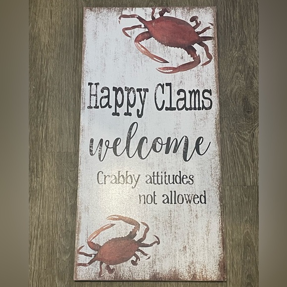 Ganz Happy Crab Home Decor Sign - Picture 1 of 6